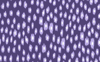 Soyut modern leopar pürüzsüz desen. Hayvanlar modaya uygun arka plan. Parmak izi, kart, kartpostal, kumaş ve tekstil için mor dekoratif vektör stok çizimi. Modern stilize cilt süsü