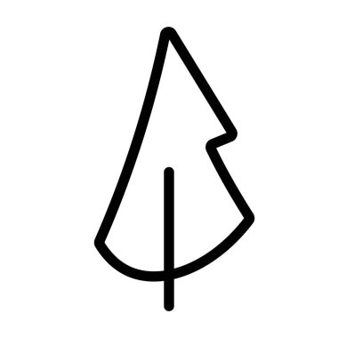 Siyah ve beyaz şablon ağaç simgesi. Beyaz arkaplanda vektör sembolü işareti izole edildi. Ağaçlar düz çizgi simgeleri. Bitkiler, manzara tasarımı. İş fikri kavramı