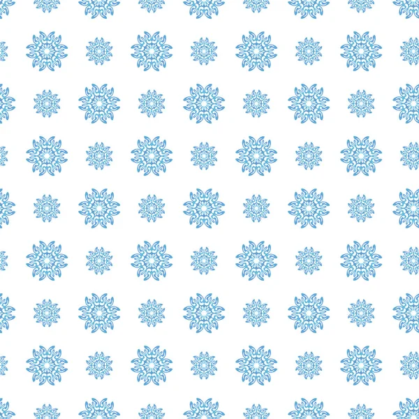 Padrão sem costura de inverno com flocos de neve gradiente colorido no fundo branco. Ilustração vetorial para tecido, papel de parede têxtil, cartazes, papel de embrulho de presente. ilustração vetor de Natal — Vetor de Stock