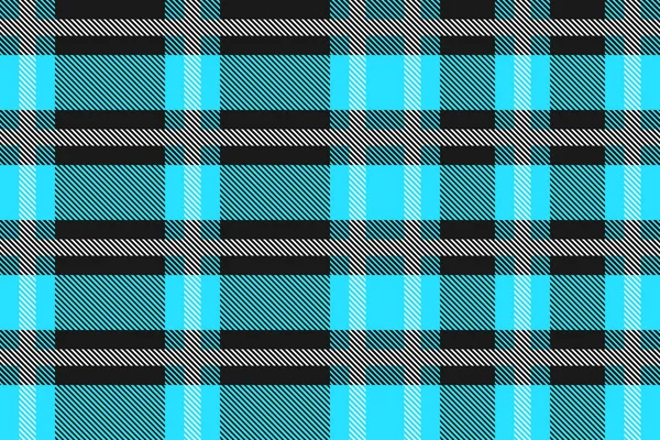 Azul e preto Escócia têxtil sem costura padrão. Textura de tecido verificar xadrez tartan. Fundo geométrico abstrato para pano, cartão, tecido. Desenho de repetição gráfico monocromático. Ornamento quadrado moderno. —  Vetores de Stock