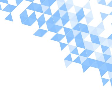 Çokgen mavi mozaik arka plan. Soyut düşük poli vektör çizimi. Üçgen desen, kopyala uzayı. Poster, pankart, el ilanı üçgenli geometrik iş tasarımı