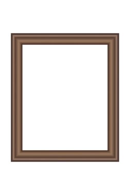 Tasarımınız için kare şeklinde altın renkli ahşap çerçeve. Klasik kılıf. Mesaj için yer. Tablolar ya da fotoğraflar için antika altın, güzel dikdörtgen çerçeveler. Şablon vektör illüstrasyonu