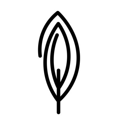 Siyah ve beyaz şablon ağaç simgesi. Beyaz arkaplanda vektör sembolü işareti izole edildi. Ağaçlar düz çizgi simgeleri. Bitkiler, manzara tasarımı. İş fikri kavramı