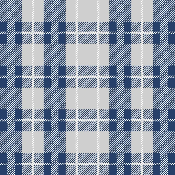 Блакитний і сірий Шотландський текстильний візерунок. Перевірка текстури тканин тартан. Абстрактний геометричний фон для тканини, карти, тканини. Монохром повторює дизайн. Сучасний квадратний орнамент — стоковий вектор