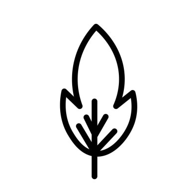 Siyah ve beyaz şablon ağaç simgesi. Beyaz arkaplanda vektör sembolü işareti izole edildi. Ağaçlar düz çizgi simgeleri. Bitkiler, manzara tasarımı. İş fikri kavramı