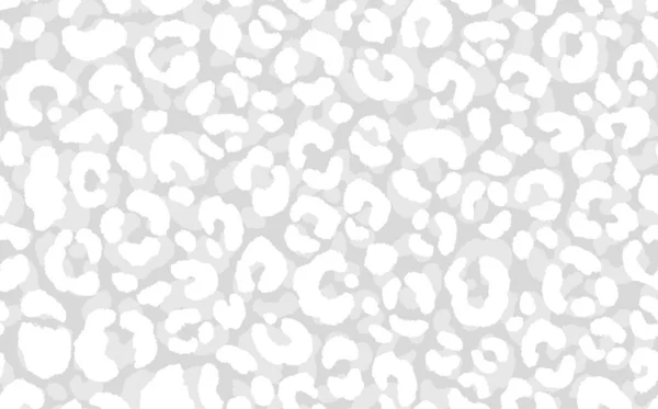 Abstraktes modernes Leopardenmuster. Tiere trendy Hintergrund. Grau-weiße dekorative Vektorstockillustration für Druck, Karte, Postkarte, Stoff, Textil. Modernes Ornament stilisierter Haut — Stockvektor