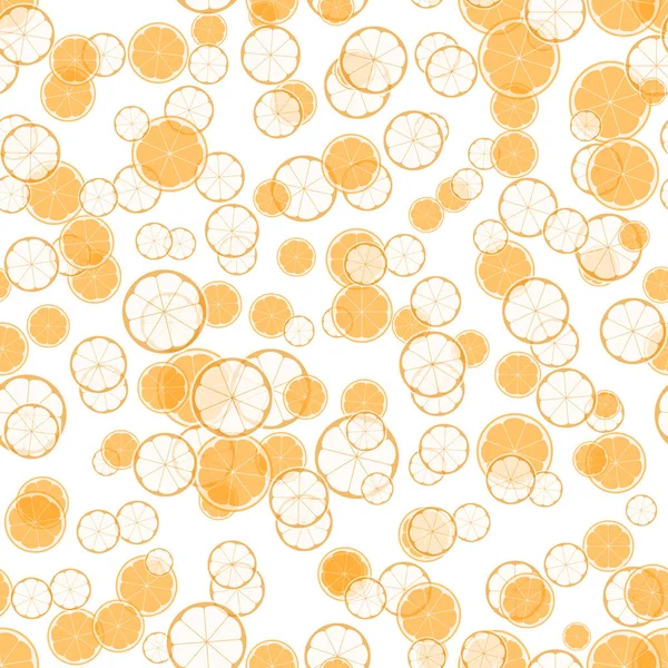 Illustration estivale aux oranges et aux citrons verts. Motif de couture avec des fruits colorés sur fond blanc. Concept de nourriture. Modèle de conception pour invitation, affiche, carte, tissu, textile — Image vectorielle