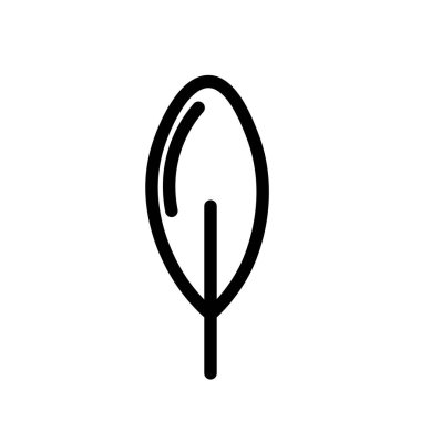 Siyah ve beyaz şablon ağaç simgesi. Beyaz arkaplanda vektör sembolü işareti izole edildi. Ağaçlar düz çizgi simgeleri. Bitkiler, manzara tasarımı. İş fikri kavramı