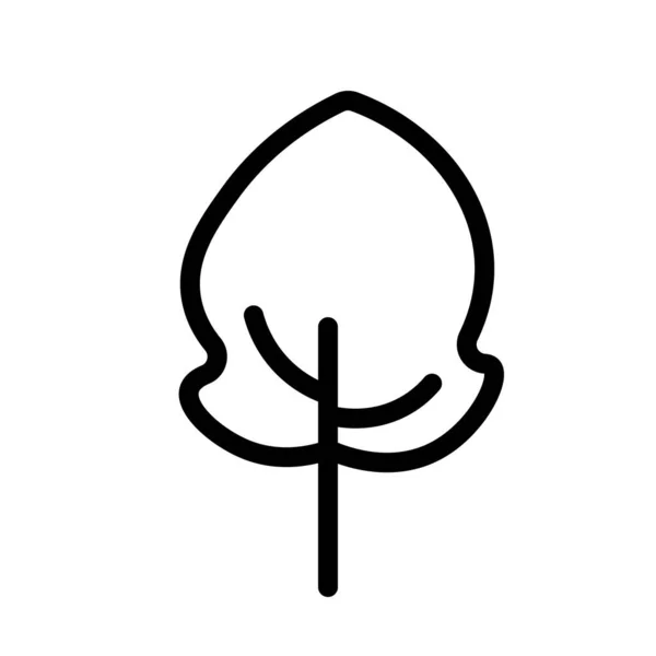Czarno-biały szablon ikona drzewa. Symbol wektora izolowany na białym tle. Drzewa płaska linia ikony zestaw. Rośliny, krajobraz. Koncepcja biznesowa — Wektor stockowy