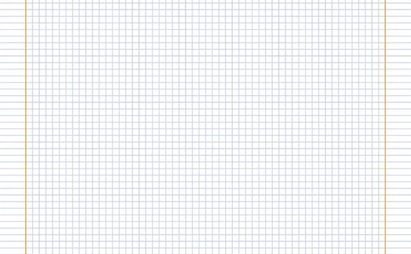 Графічний папір. Друк квадратної сітки паперу з кольоровими горизонтальними лініями. Геометричний фон для школи, текстури, блокнот, щоденник. Реалістичний підкладковий папір порожній розмір реверс A5 — стоковий вектор