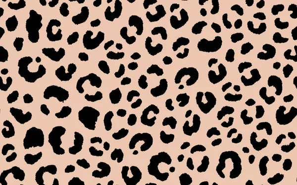 Abstraktes modernes Leopardenmuster. Tiere trendy Hintergrund. Beige und schwarz dekorative Vektorstockillustration für Druck, Karte, Postkarte, Stoff, Textil. Modernes Ornament stilisierter Haut — Stockvektor