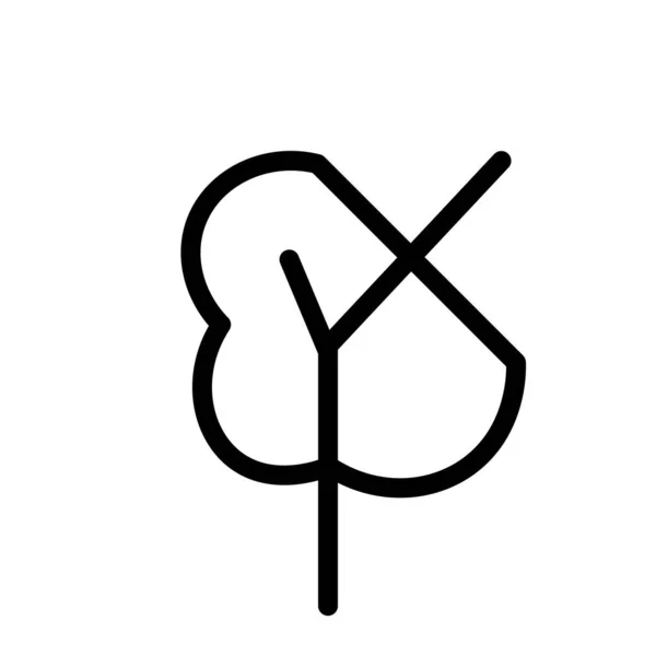 Černá a bílá ikona stromu šablony. Vektorový symbol izolovaný na bílém pozadí. Sada ikon rovných čar stromů. Rostliny, design krajiny. Koncept podnikatelského nápadu — Stockový vektor