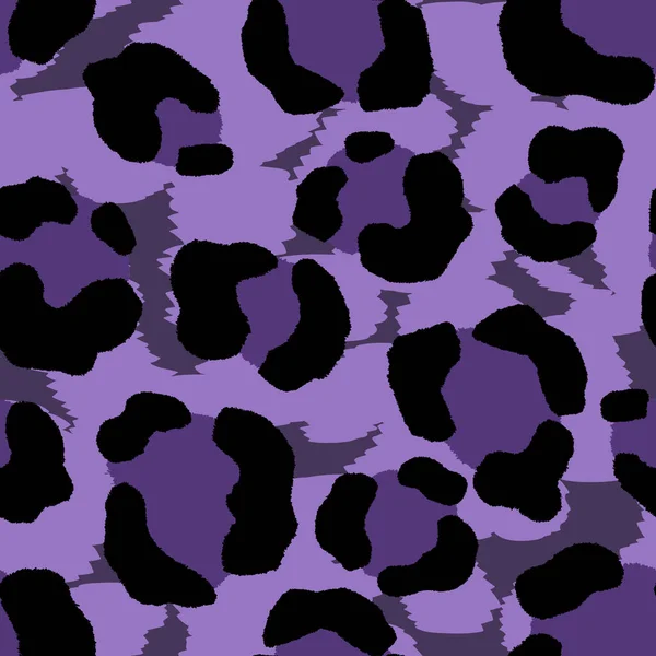 Абстрактный современный леопардовый бесшовный рисунок. Животные модного происхождения. Фиолетовый и бежевый векторные иллюстрации для печати, открытки, открытки, ткани, текстиля. Современный орнамент стилизованной кожи — стоковый вектор