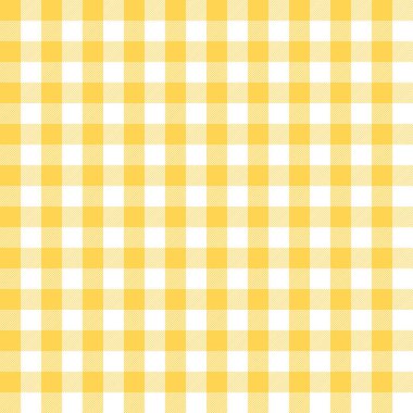 Sarı ve beyaz İskoçya tekstil deseni. Kumaş dokusu tartan ekoseli. Kumaş, kart ve kumaş için soyut geometrik arkaplan. Tek renkli grafik tasarımı. Modern kare süs