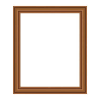 Tasarımınız için kare şeklinde altın renkli ahşap çerçeve. Klasik kılıf. Mesaj için yer. Tablolar ya da fotoğraflar için antika altın, güzel dikdörtgen çerçeveler. Şablon vektör illüstrasyonu