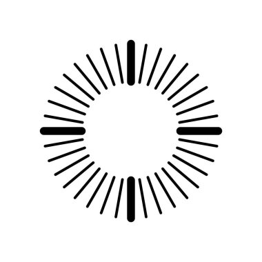 Hedef hedef ikonu, okçu spor oyun sembolü. Hedeflenen nokta işaretçisi. Keskin nişancı tüfeği odaklama işaretçisini vur. Hedef alınıyor. İzole vektör illüstrasyonu