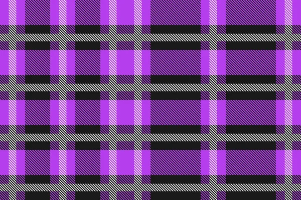 Фіолетовий і чорний Шотландія текстильний візерунок без вітрил. Перевірка текстури тканин тартан. Абстрактний геометричний фон для тканини, карти, тканини. Монохромний графічний дизайн, що повторюється. Смажені орнаменти. — стоковий вектор