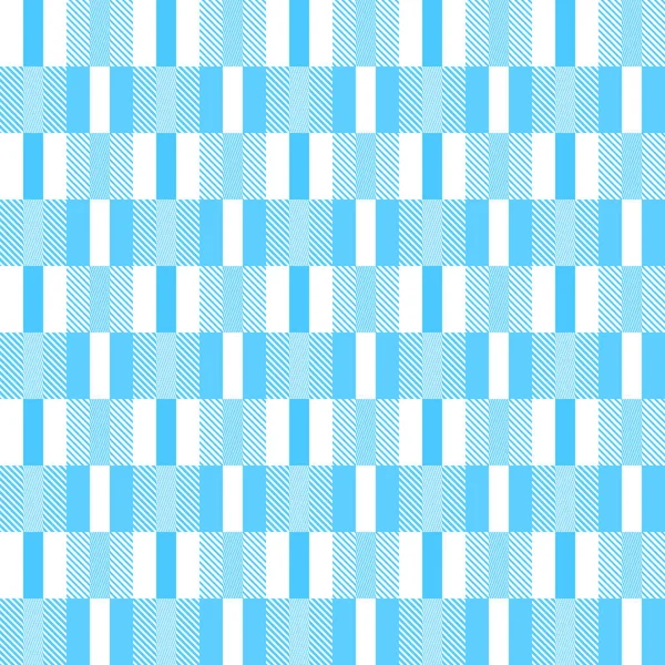 Modré a bílé Skotsko textilní bezešvé vzor. Textilní kostkovaná kontrola textury. Abstraktní geometrické pozadí pro tkaniny, karty, tkaniny. Monochromatický grafický opakující se design. Moderní čtvercová ozdoba — Stockový vektor