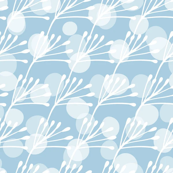 Floral nahtlos mit handgezeichneten Farbblättern. Netter Herbst Hintergrund. Tropenblaue Zweige. Moderne Blumenkompositionen. Modevektorabbildung für Tapete, Karte, Stoff, Textil. — Stockvektor