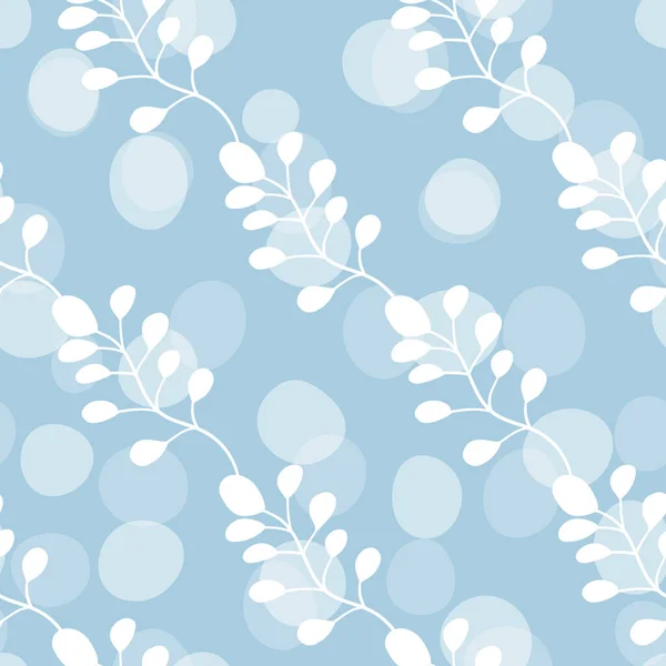 Floral sans couture avec des feuilles de couleur dessinées à la main. Joli fond d'automne. Branches bleues tropicales. compositions florales modernes. Illustration vectorielle de mode pour papier peint, carte, tissu, textile. — Image vectorielle