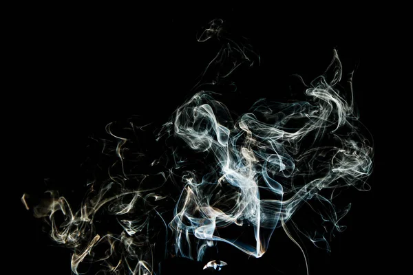 Grey smoke abstract texture, isolated effect with dark background — Stock Photo, Image