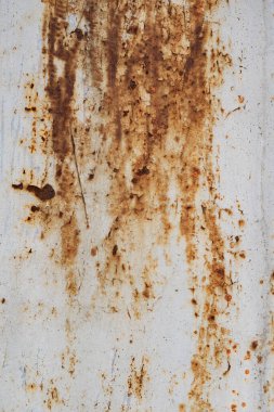 Eski paslı beyaz grunge metal yüzey dokusu arkaplanı