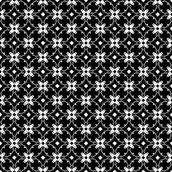 Schwarz Weiße Mustertextur Ornamentale Grafische Gestaltung Mosaikschmuck Mustervorlage Vektorillustration — Stockvektor