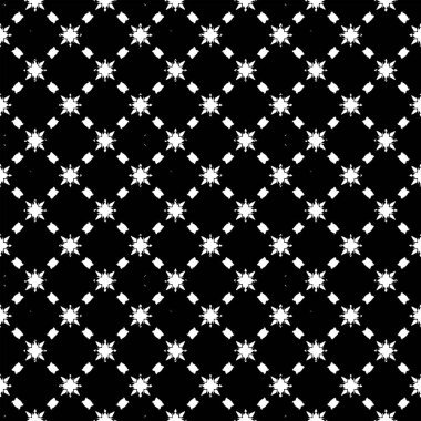 Siyah ve beyaz desenli. Bw süslemeli grafik tasarımı. Mozaik süsler. Desen şablonu. Vektör illüstrasyonu.