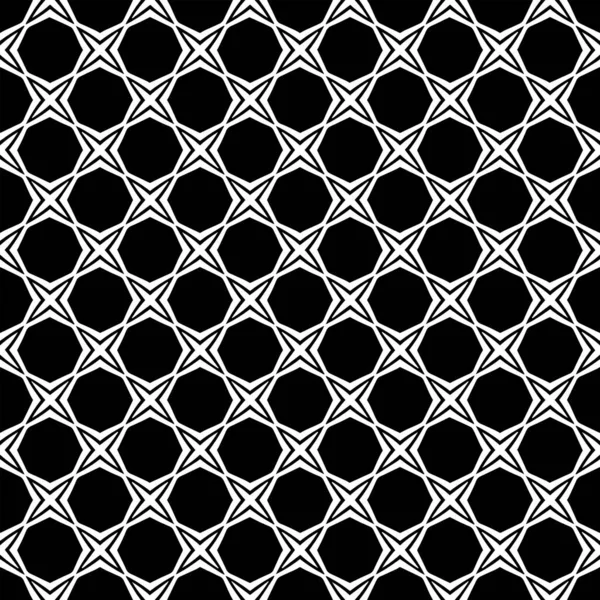 Texture Surface Noire Blanche Conception Graphique Ornementale Ornements Mosaïques Modèle — Image vectorielle