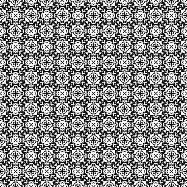 Textura Padrão Superfície Preto Branco Design Gráfico Ornamental Ornamentos Mosaico — Vetor de Stock