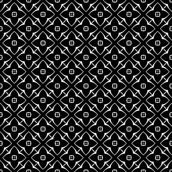 Textura Padrão Superfície Preto Branco Design Gráfico Ornamental Ornamentos Mosaico — Vetor de Stock