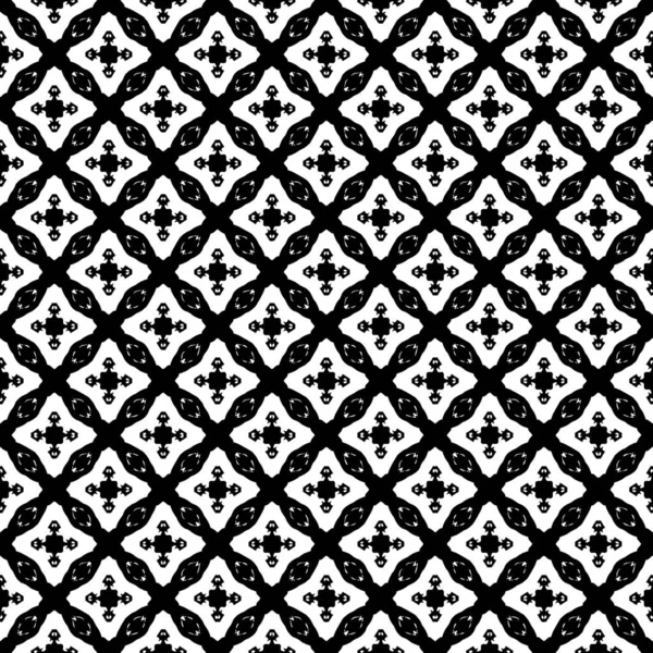 Textura Patrón Superficie Blanco Negro Diseño Gráfico Ornamental Adornos Mosaico — Vector de stock