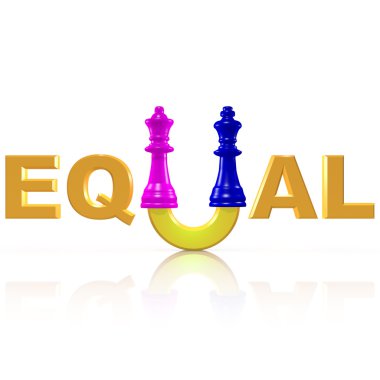 Symbol for the Equality between Man and Woman clipart