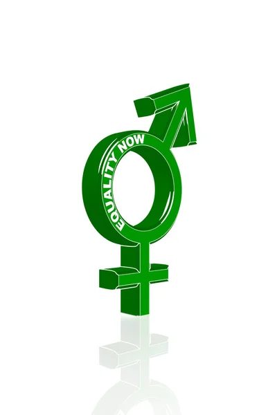 Symbol for the Equality between Man and Woman — Stock Photo, Image