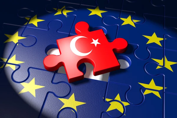 Beitrittsverhandlungen zwischen EU und Türkei — Stockfoto