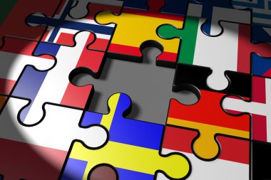 Brexit, the missing piece in a puzzle EU clipart