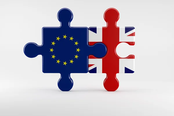 İngiltere ve Avrupa Birliği arasında iyi ilişkiler sembolü — Stok fotoğraf