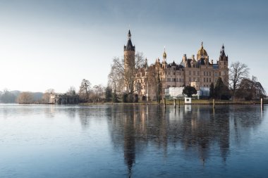 The Schwerin Castle in Winter clipart