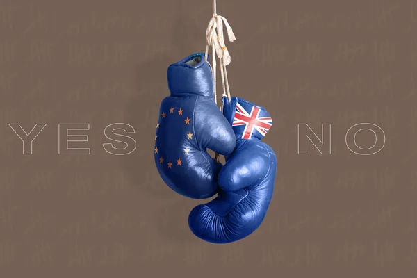 Brexit, symbole du référendum Royaume-Uni vs UE — Photo
