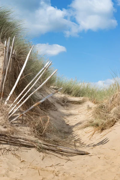 De lege strand van Barneville Carteret, Normandië, Frankrijk — Stockfoto