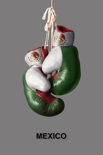メキシコの色のボクシング グローブ — ストック写真
