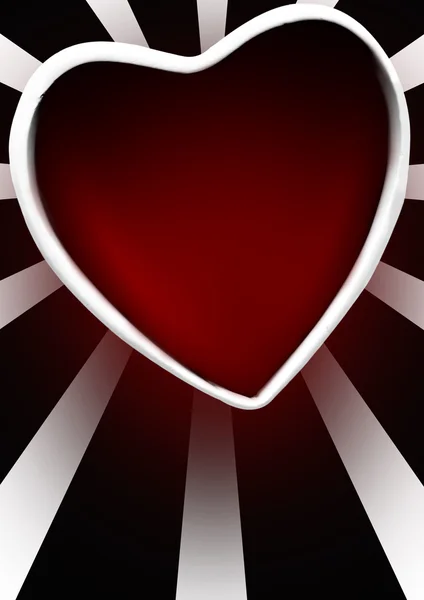 Красное сердце на обнаженном фоне — стоковое фото
