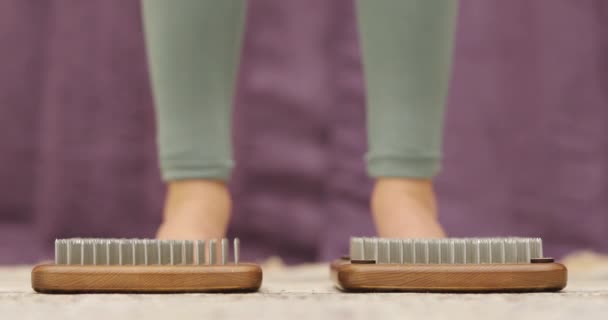 Yogi Woman Gets Nails — Stock Video