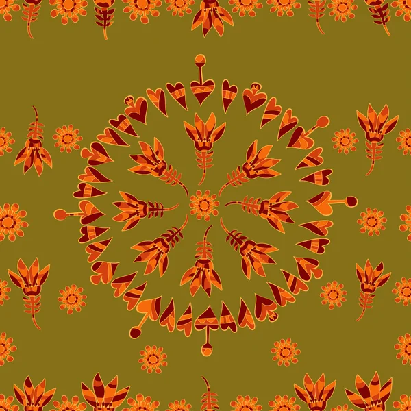 Vector patrón floral sin costura 4 — Archivo Imágenes Vectoriales