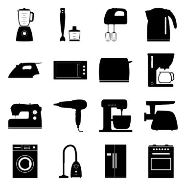 Ev elektronik aletleri, vektör çizim seti