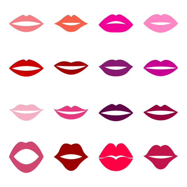 Conjunto de labios, ilustración vectorial — Archivo Imágenes Vectoriales