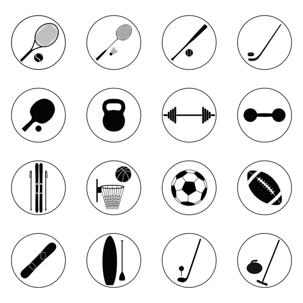 Conjunto de iconos deportivos, ilustración vectorial — Vector de stock
