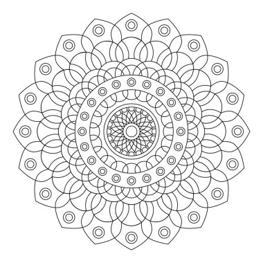 Çiçek mandala, vektör çizim