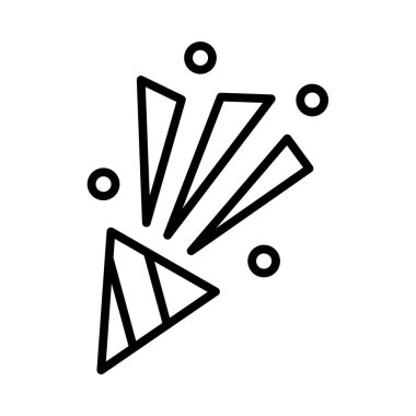 Beyaz arkaplanda düğün havai fişeği simgesi, vektör illüstrasyonu