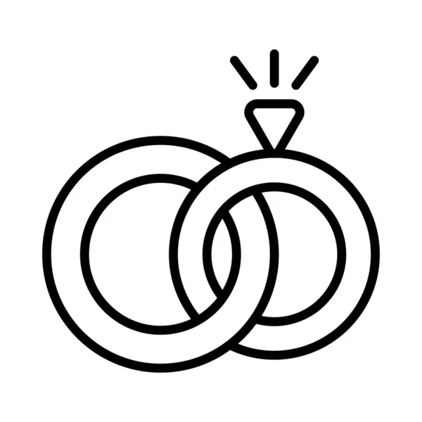 Icône Des Alliances Sur Fond Blanc Illustration Vectorielle — Image vectorielle